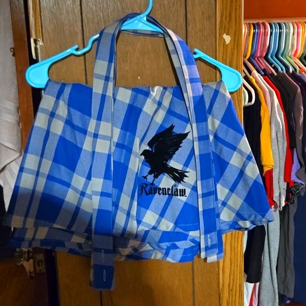 Harry Potter Ravenclaw House Plaid Skirt w/ Suspenders